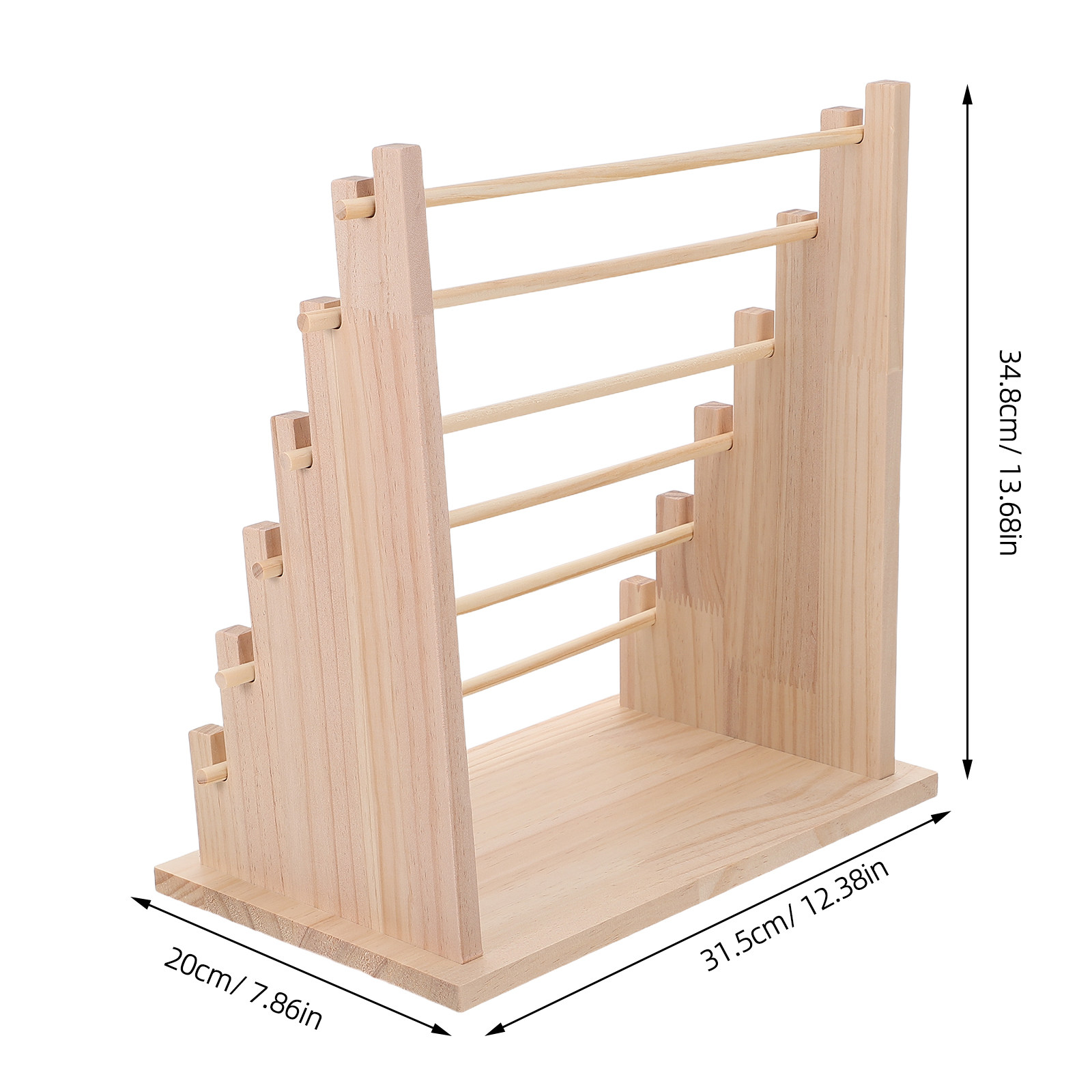 Wooden Ribbon Storage Rack 6 T - Florist Supply Shop ulasan dan harga