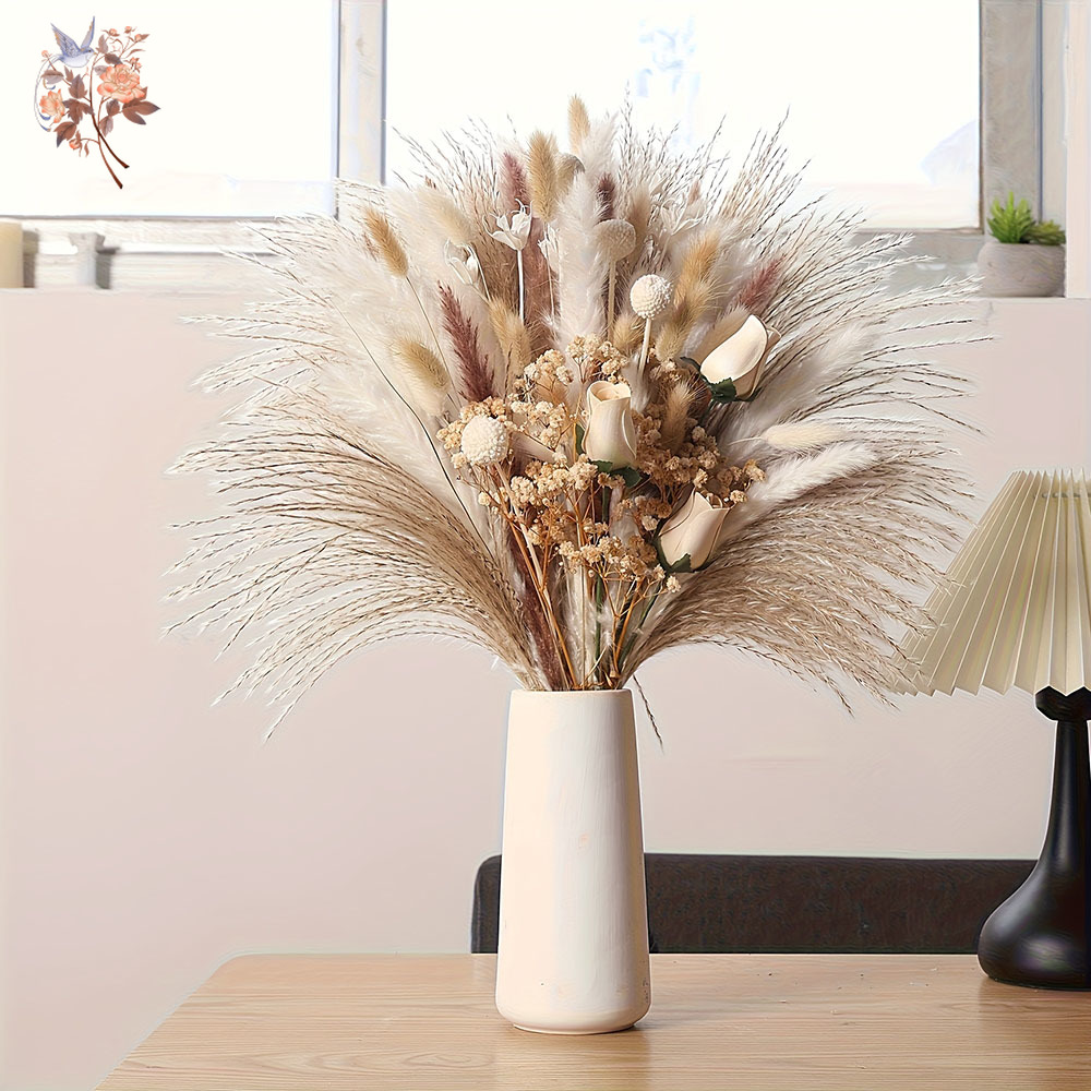 80Pcs Artificial Dried Flowers - Dried Flower Bunch ulasan dan harga