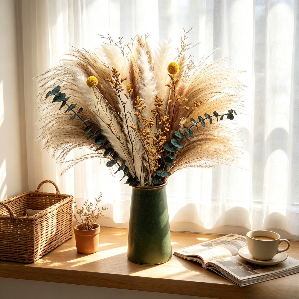 ried Flower Bouquet, Rustic De - Dried Flower Bunch ulasan dan harga