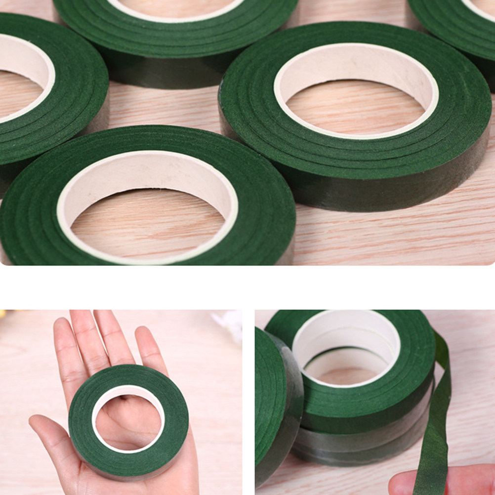 5 Rolls Green Craft Tape Self  - Floral Tape Green ulasan dan harga