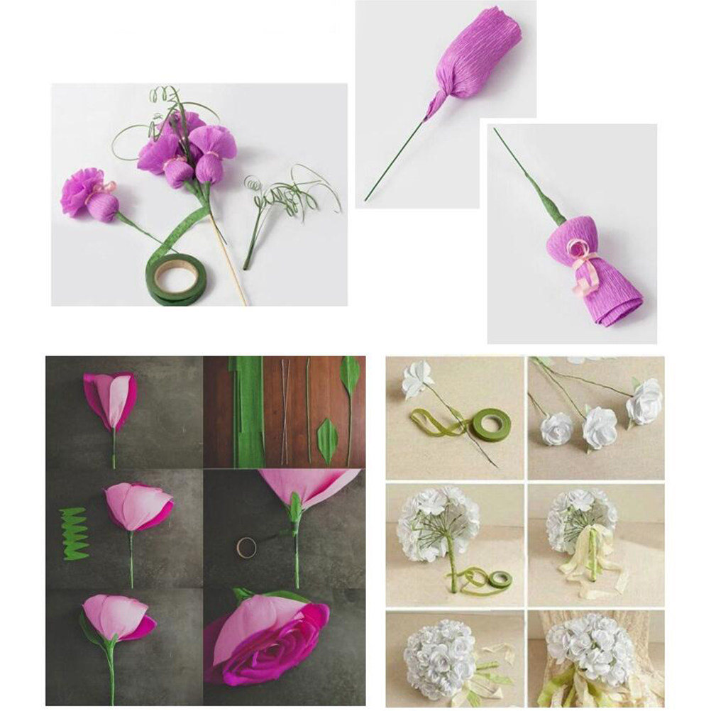 5 Rolls Green Craft Tape Self  - Floral Tape Green ulasan dan harga