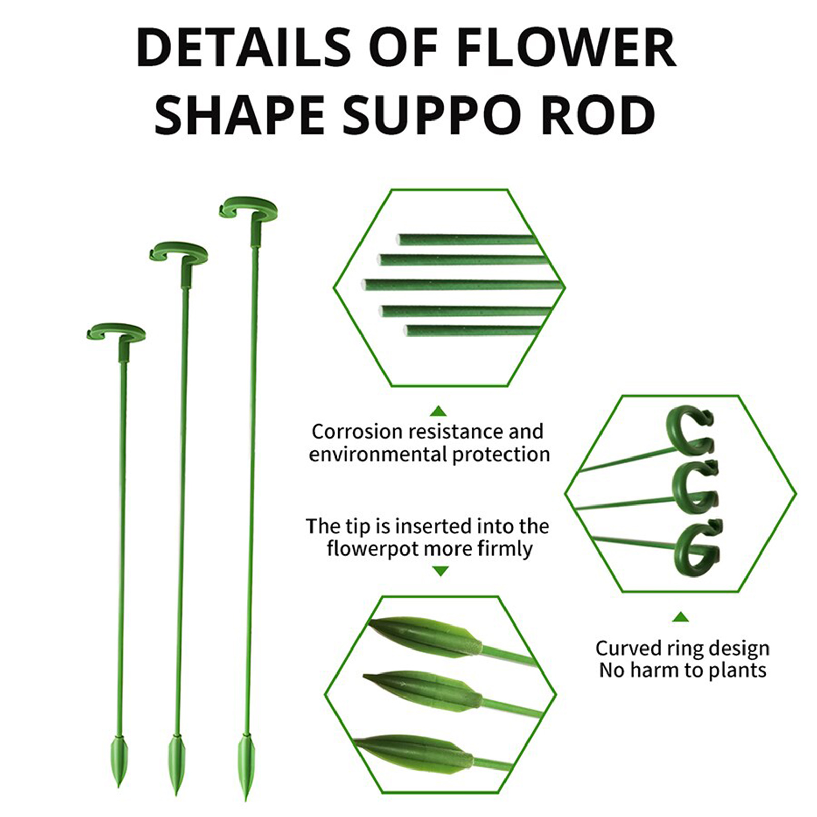 5pcs Plant Support Stakes with - Florist Supp ulasan dan harga