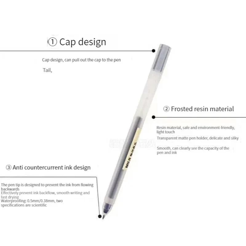 6/8Pcs/Set MUJIs Gel Pen Black - Pilot Pen G2 ulasan dan harga
