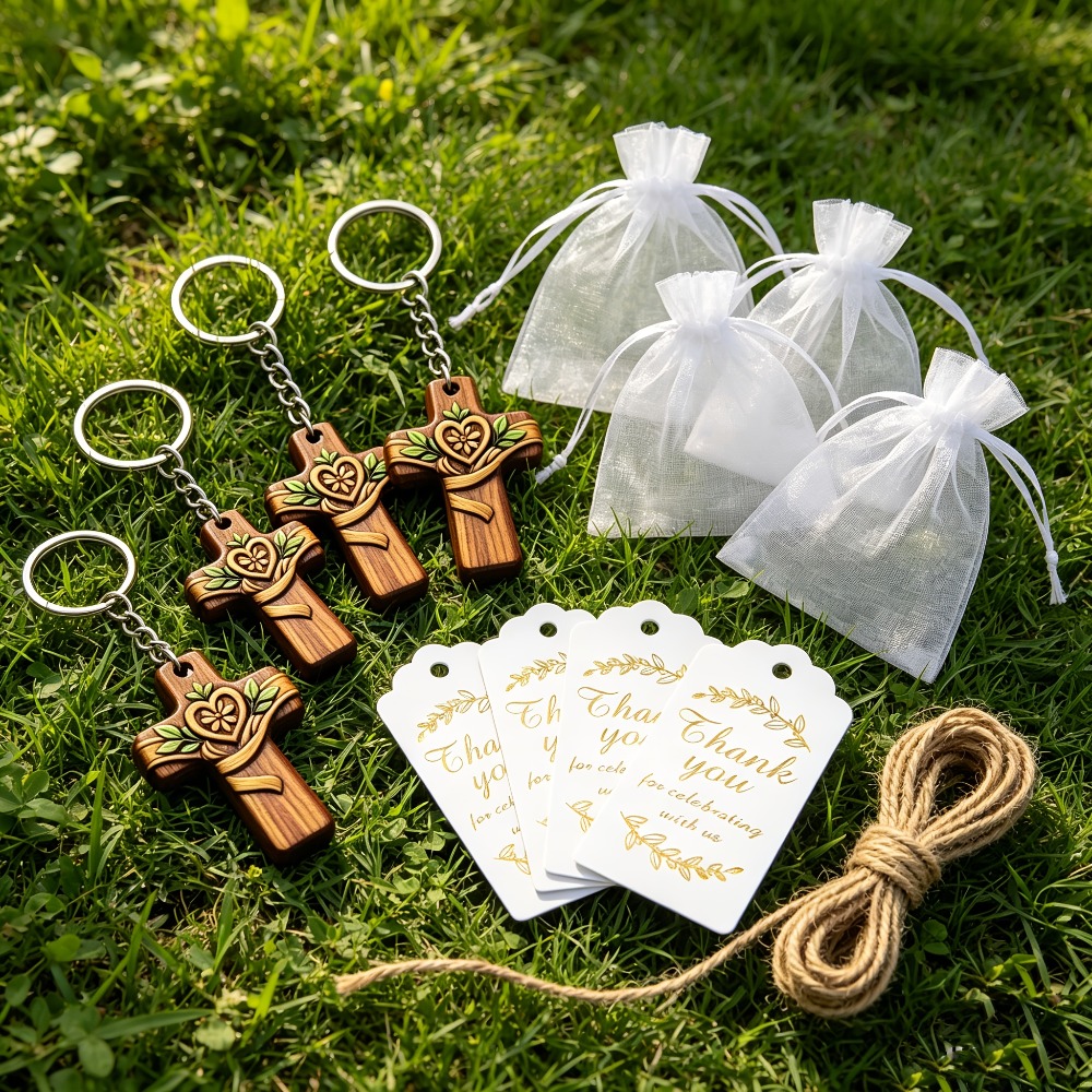 5-20Sets Wooden Cross Love Flo - Floral Tape Green ulasan dan harga