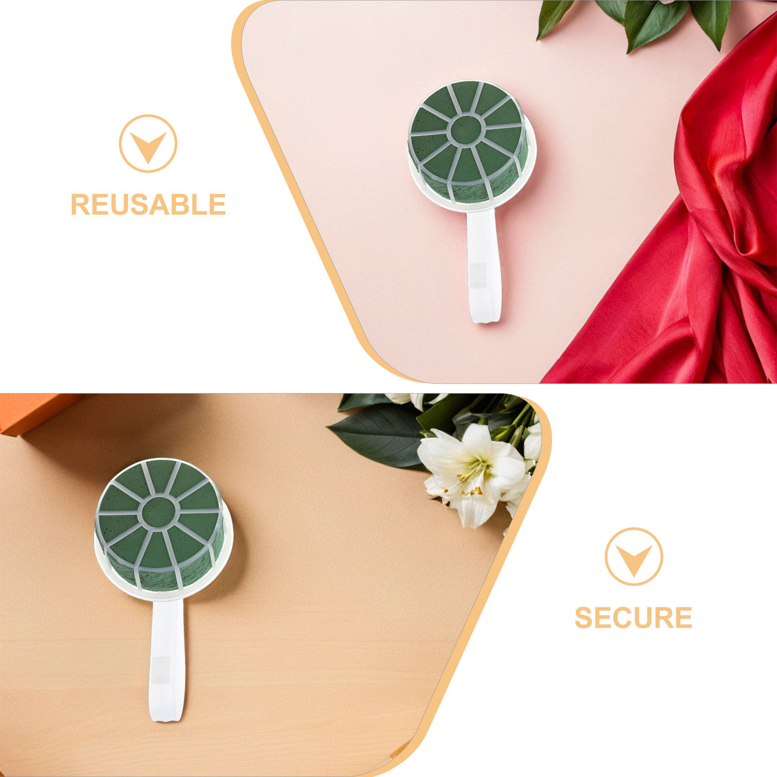 6Pcs Round Floral Foam Bouquet - Bouquet Holder Foam ulasan dan harga