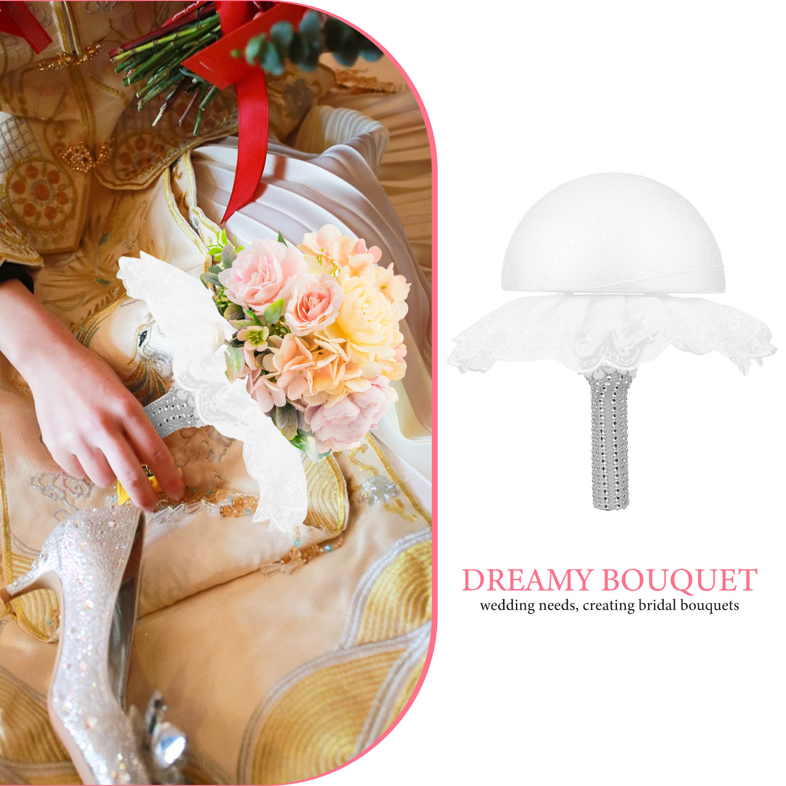Foam Bridal Bouquet Holder Lac - Bouquet Holder Foam ulasan dan harga