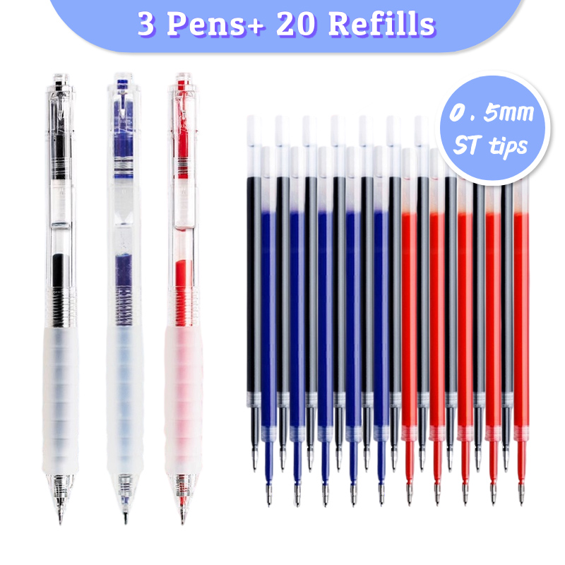 3 Pens 20 Refills Retractable  - Pilot Pen G2 ulasan dan harga