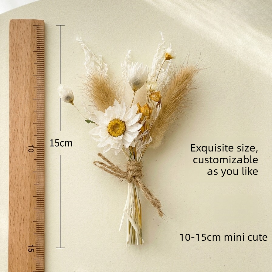 Mini Dried Flower Bouquet Natu - Dried Flower Bunch ulasan dan harga
