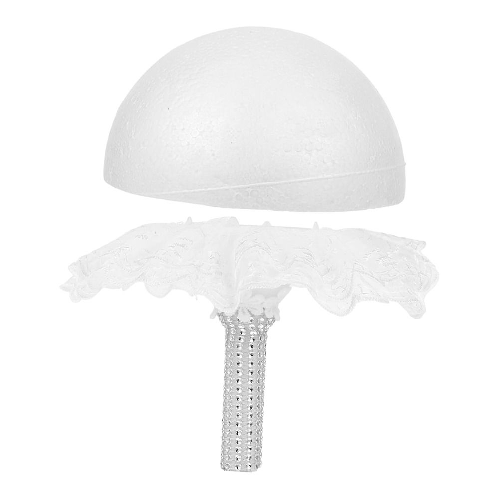 Fashion White Lace Foam Bouque - Bouquet Holder Foam ulasan dan harga