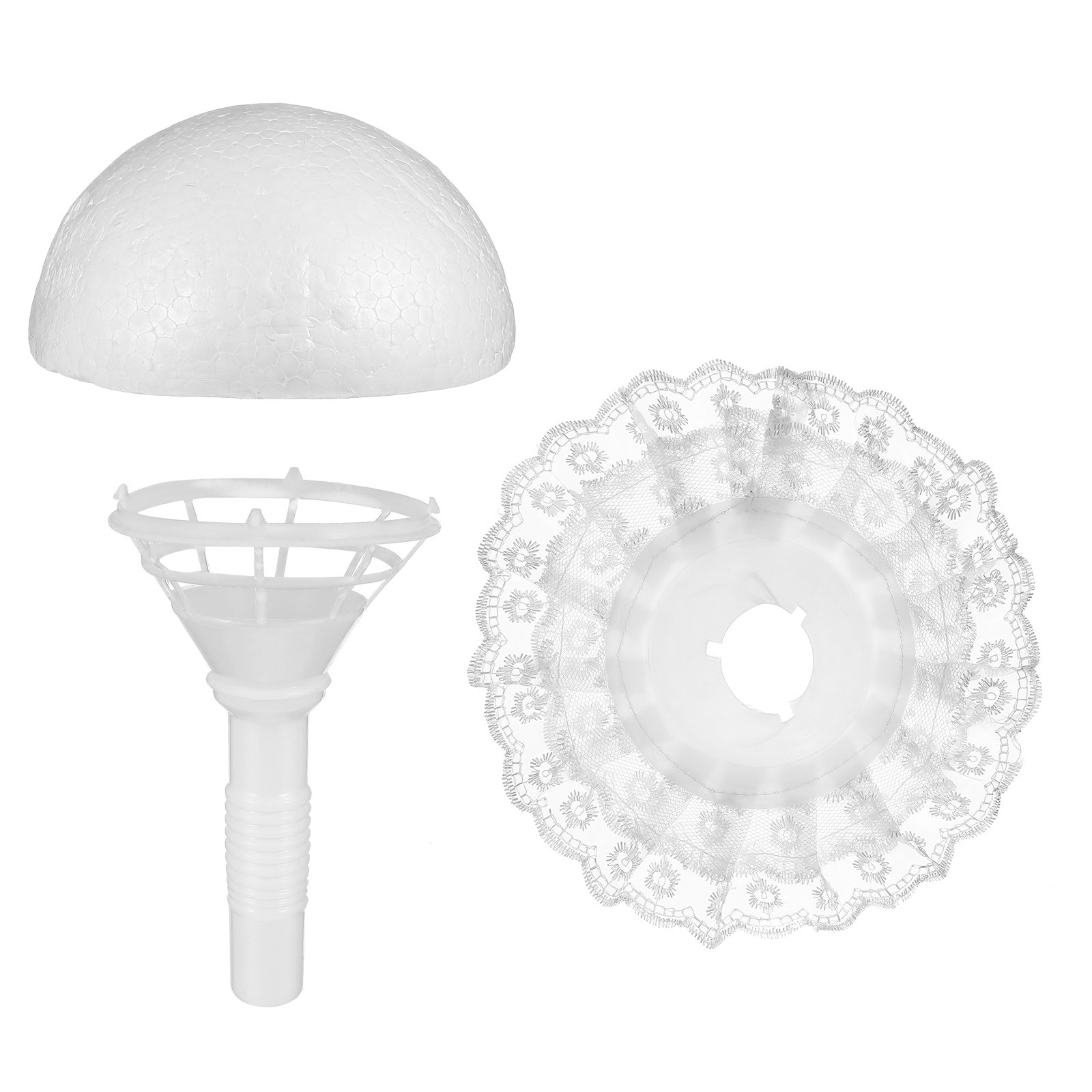1Set Hemispherical Lace Bouque - Bouquet Holder Foam ulasan dan harga